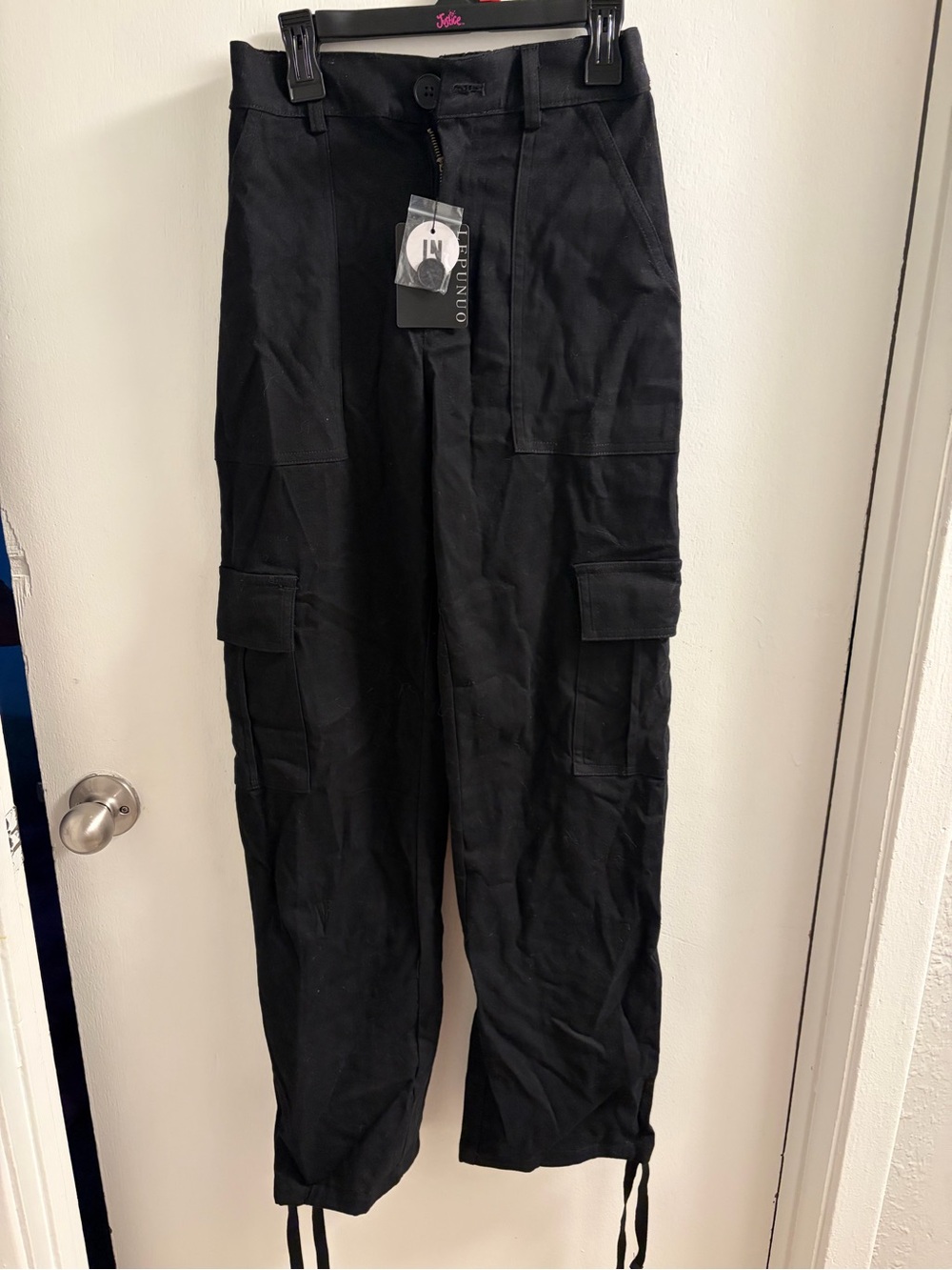 Black Cargo Utility Pants